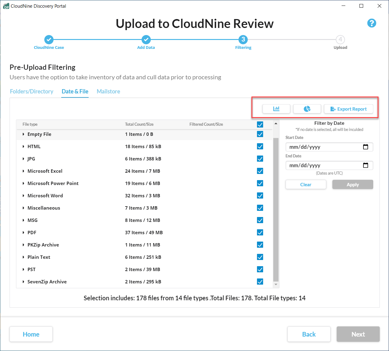 Is there a way to identify file types and inventory files before ...