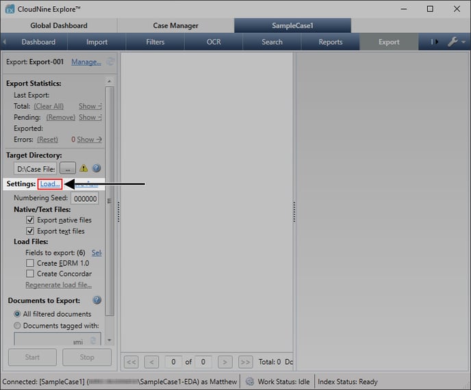 CaseDashboardExportLoad